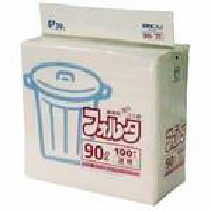 【J-198761】【日本サニパック】フォルタ・環優包装 F-9C 透明 90L 100枚【掃除用品】