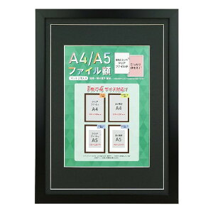 A4/A5ファイル額(OAサイズ兼用) ブラック A4A5F-BK 万丈