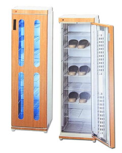 殺菌線スリッパロッカー クリーンボックス スリムエイト 8足用 DM-SLT-M 木目調扉 (15分消灯タイマー内蔵型)