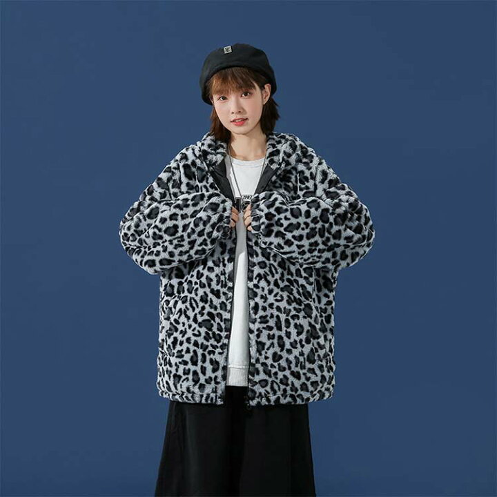 楽天市場】ヒョウ柄 レオパード ボア ジャケット メンズ レディース 