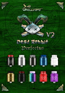 HELLVAPE Dead Rabbit V2 RDA 24mm【BF/スコンカー対応】【ゆうパケット送料無料】爆煙 アトマイザー 電子タバコ vape ベイプ 本体 VAPE ヘルベイプ ドロップ デット ビルド リビルダブル RBA デットラビット [M-11]
