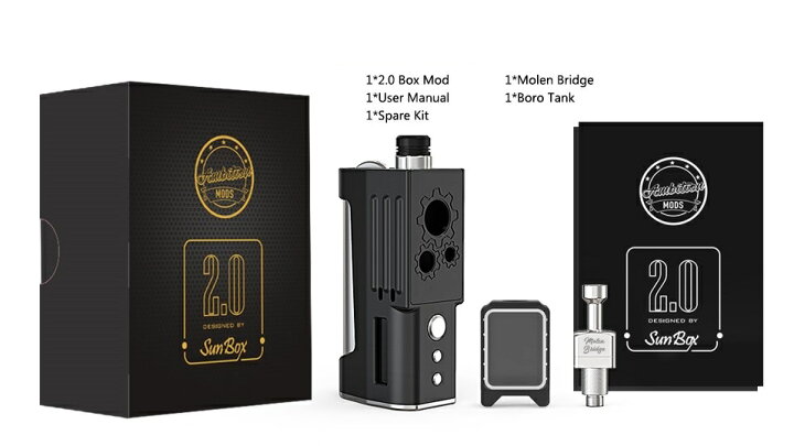 楽天市場】Ambition Mods/Sun box 2.0 Box Mod Kit 60W アンビション 