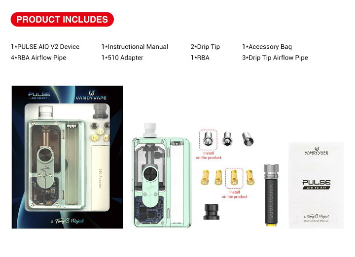 楽天市場】VANDY VAPE PULSE AIO V2 KIT バンディベイプ パルス 