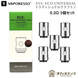 Vaporesso EUC ECO UNIVERSAL COIL TRADITIONAL 0.3Ω 5個入りトラディショナルコイル ベイパレッソ ベパレッソ ユニバーサルコイル 倉庫 [J-68]