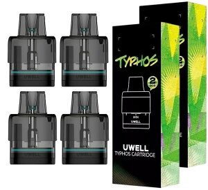 �y2���Z�b�g�zUwell Typhos Pod �J�[�g���b�W 2���� 6ml ���[�E�F�� �^�C�t�H�X �|�b�g �|�b�h POD pod coil �R�C�� �����p �X�y�A [T-27]
