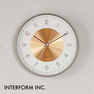 Norte ノルテ ウォールクロック CL-4090 INTERFORM インターフォルム 壁掛け時計 海外インテリア モダン スイープムーブメント 連続秒針 静音 おしゃれ シンプル【沖縄・離島 お届け不可】