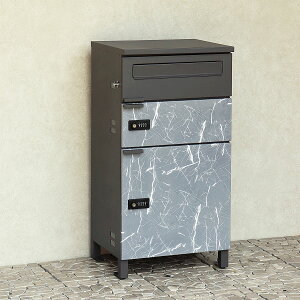 宅配ボックス付きポスト 宅配2段タイプ Pietro ピエトロ / MOJYU / ポスト / 置き型 / 宅配箱 / プッシュキー / ダイヤルロック / シリンダー錠 / ネコポス / ゆうパケットポスト / エクステリア / シ