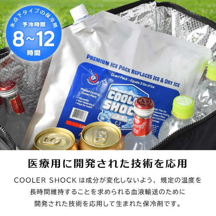 楽天市場】COOLER SHOCK クーラーショック Mサイズ 4個セット 保冷剤 