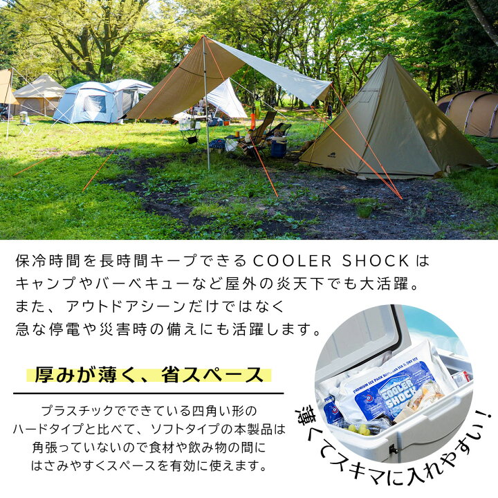 楽天市場】COOLER SHOCK クーラーショック Mサイズ 4個セット 保冷剤 