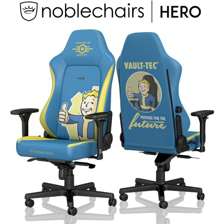 楽天市場】noblechairs ゲーミングチェア HERO Fallout Vault-Tec エディション NBL-HRO-PU-FVT-SGL : かぐの窓口 楽天市場】noblechairs ゲーミングチェア HERO Fallout Vault-Tec エディション NBL-HRO-PU-FVT-SGL : かぐの窓口