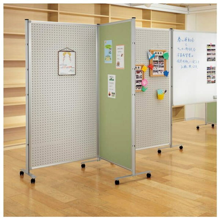 楽天市場】ライオン事務器 isos アイソス パネルスクリーン 2連 有孔 