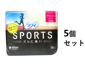 【5個セット】ソフィ SPORTS 特に多い昼用 26cm 羽つき 19個入