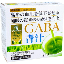 【ポイント5倍！！当店バナーよりエントリー必須22日20時～27日9:59】九州Green Farmカラダケア GABA青汁 3g×30袋入