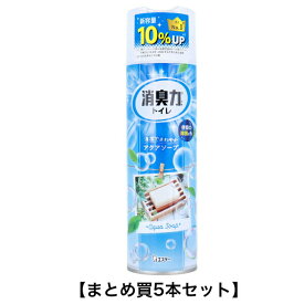 【ポイント10倍！バナーよりエントリー必須23日20:00～27日1:59】【まとめ買い5本セット】トイレの消臭力スプレー アクアソープ 365mL