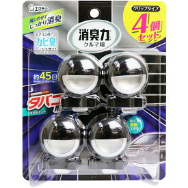 【P5倍！100円クーポン配布！当店バナーより獲得】消臭力 クルマ用 クリップタイプ タバコ用 スカイミント 3.2mL×4個セット