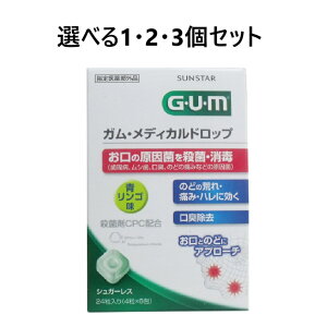 【ポイント10倍キャンペーン当店バナーよりエントリー必須】【選べる1・2・3個セット】GUM ガム・メディカルドロップ 青リンゴ味 24粒 ドロップ 口臭ケア 歯周病予防