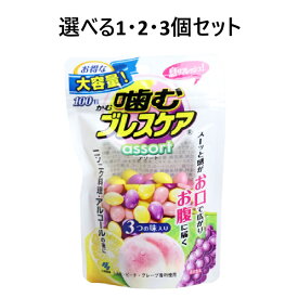 【ポイント10倍キャンペーン当店バナーよりエントリー必須】【選べる1・2・3個セット】噛むブレスケア アソート3つの味入 大容量 100粒入 口中清涼剤 口臭対策 食後