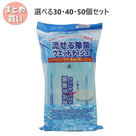 【ポイント10倍キャンペーン当店バナーよりエントリー必須】【選べる30・40・50個セット】流せる除菌ウェットティッシュ せっけんの香り 10枚入×3個パック トイレに流せる 携帯用ウエットティッシュ 清潔