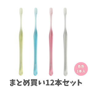 【ポイント10倍キャンペーン当店バナーよりエントリー必須】【12本セット】オーラルケア 夢の歯ブラシ ペンフィット 各色3本 カラー イエロー ブルー ピンク クリア 歯科衛生士おすすめ