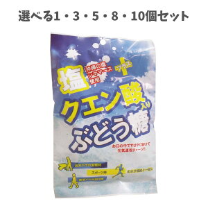 【ポイント10倍キャンペーン当店バナーよりエントリー必須】【選べる1・3・5・8・10個セット】塩+クエン酸入り ぶどう糖 2g×20粒入 熱中症対策 スポーツ レジャー 塩分補給