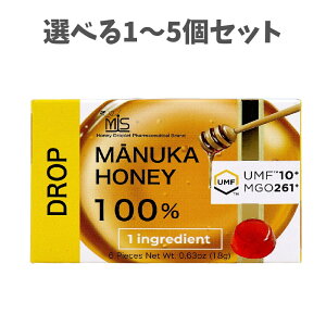 【ポイント10倍キャンペーン当店バナーよりエントリー必須】【選べる1〜5個セット】MIS マヌカハニードロップ UMF10+ 6粒入 ハニー 蜂蜜あめ はちみつキャンディ