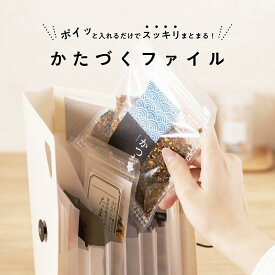 かたづくファイル A5 (DF-KTDF-A5-W) ホワイト ブラック ハンドル付き 郵便物 薬袋 明細書 収納 じゃばら 書類収納 便利