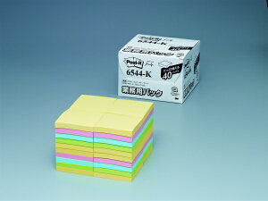 【最大2,000円オフCOUPON 11月1日-6日9時59分まで】スリーエムジャパン【3M】〈旧住友3M〉 Post It<ポスト・イット> ノート 業務用パック 75mm×75mm 4色混色 100枚×40パッド イエロー16パッド、ピンク