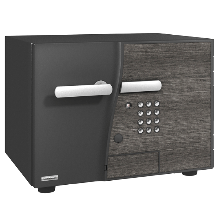 EIKOエーコー 小型耐火金庫 D-FACE DFS1-E テンキー＋鍵2個付き 耐火