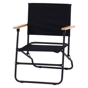 【最大2,000円オフCOUPON 11月1日-6日9時59分まで】不二貿易 木製アームレスト 折りたたみチェア ローバーチェア ロータイプ ブラック 85917 イス 椅子 アウトドア キャンプ 釣り 山 海 野外 ロータ