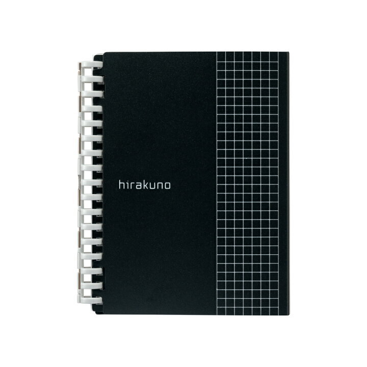 楽天市場 Lihit Lab リヒトラブ Hirakuno ツイストノートa6 A5e 17穴 ブラック N1677 24 横向き 縦向き 方眼 学校 仕事 事務 メモ 記録 筆記 黒 オフィスランド