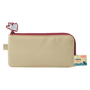 【最大2,000円オフCOUPON 11月1日-6日9時59分まで】LIHIT LAB.<リヒトラブ> にゃんシーン フラットペンポーチ ビスケットベージュ A2221-16 通帳ケース 小物入れ ネコ