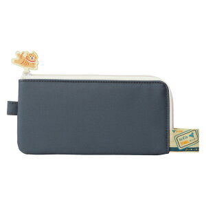 【最大2,000円オフCOUPON 11月1日-6日9時59分まで】LIHIT LAB.<リヒトラブ> にゃんシーン フラットペンポーチ チャコールブラック A2221-24 通帳ケース 小物入れ ネコ