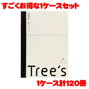 【最大2,000円オフCOUPON 11月1日-6日9時59分まで】【送料無料】日本ノート スタンダードノート Tree's B5サイズ A罫30枚 クリーム UTR3AC 1ケース 120冊入り