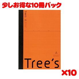 【5月23日20時-27日1時59分までエントリーで2点購入P5倍・3点以上でP10倍】日本ノート スタンダードノート Tree's B5サイズ A罫30枚 オレンジ UTR3AOR 10冊パック