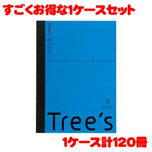 【最大2,000円オフCOUPON 11月1日-6日9時59分まで】【送料無料】日本ノート スタンダードノート Tree's B5サイズ B罫30枚 ネイビー UTR3NB 1ケース 120冊入り