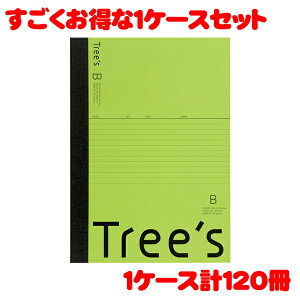 【最大2,000円オフCOUPON 11月1日-6日9時59分まで】【送料無料】日本ノート スタンダードノート Tree's B5サイズ B罫30枚 ライトグリーン UTR3BLG 1ケース 120冊入り