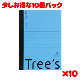 【5月23日20時-27日1時59分までエントリーで2点購入P5倍・3点以上でP10倍】日本ノート スタンダードノート Tree's B5サイズ B罫30枚 ライトブルー UTR3BLB 10冊パック