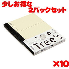 日本ノート スタンダードノート Tree's B5サイズ A罫30枚 5冊束　クリーム UTR3A05 5冊束*2パック　計10冊