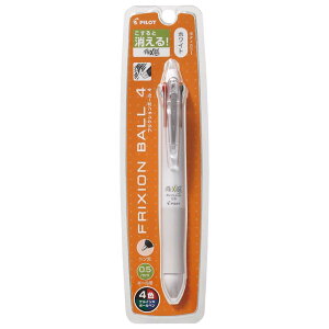 【最大2,000円オフCOUPON 11月1日-6日9時59分まで】パイロット PILOT フリクションボール4 0.5mm ホワイト PLKFB-80EF-W FRIXION こすると消えるボールペン