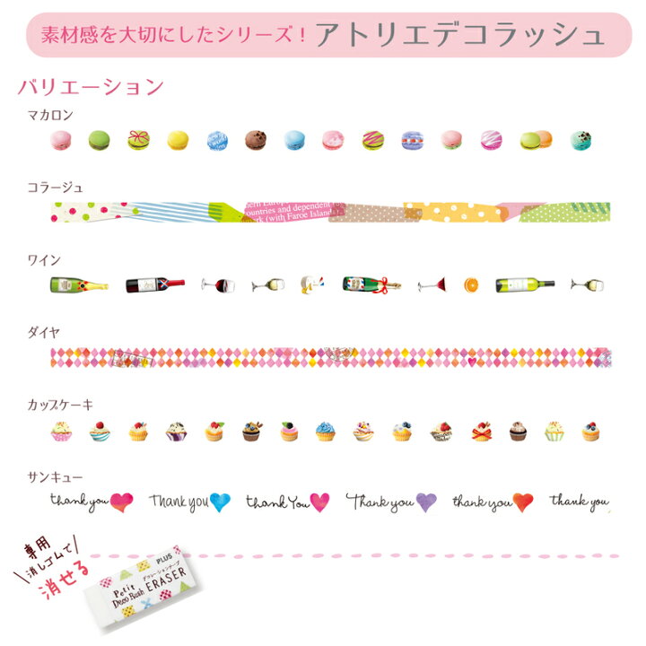 楽天市場 メール便なら送料290円 プラス Plus デコラッシュ アトリエ 交換テープ ワイン Dc 026 3r 47 8 オフィスランド