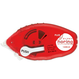 プラス(PLUS)　テープのり　norino（ノリノプロ）　つめ替え式本体　「強力に貼れる」　TG-1222　レッド　8.4mm　39-242