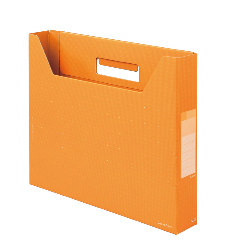 プラス PLUS 格安激安 デジャヴ メーカー在庫限り品 ボックスファイル スリム ネーブルオレンジ 87-614 FL-022BF A4-E