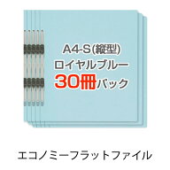 プラス(PLUS)エコノミー フラットファイル 30冊パック A4-S 150枚とじ ロイヤルブルー NO.021E*3　79-351*3