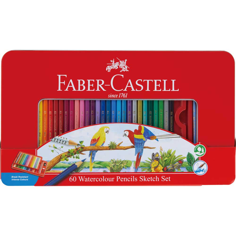 柔らかな描き心地の芯の色鉛筆 格安 価格でご提供いたします ファーバーカステル FABER CASTELL ６０色セット 正規激安 TFC-WCP 60C 水彩色鉛筆