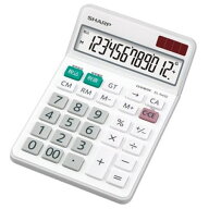 シャープ SHARP 実務電卓 ナイスサイズタイプ EL-N432-X 12桁 計算機 大型表示 早打ち