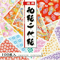 （トーヨー）徳用和紙千代紙15cm100枚　018033