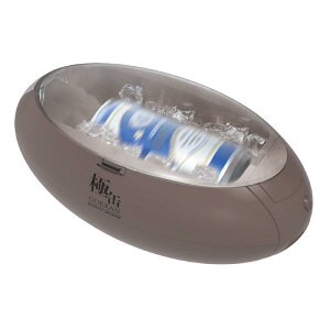 RAMU(ラマス) 急速缶クーラー ビール冷却機 すぐ冷やす 自動 クーラー ホルダー スピード冷却 ドリンクホルダー 卓上 小型 飲料冷却器 電池式 350ml缶・500ml缶・瓶対応 自宅 アウトドア キャ