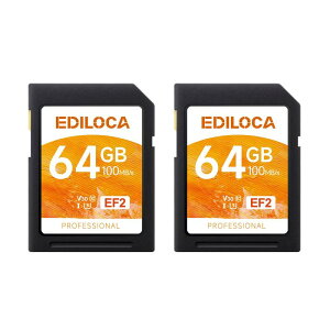 EF22Zbg64GB SDJ[h UHS-I Class10 U3 V30  őǎ摬x 100MB/s ő发x 45MB/s J[h 4K/tHDΉ