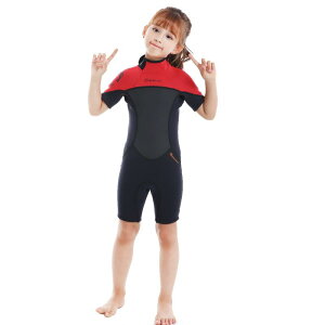ウェットスーツ キッズ スプリング 子供用 水着 保温 保護 男の子 女の子 半袖 2.5mmネオプレン サーフィン 海遊び 水泳 プール R003