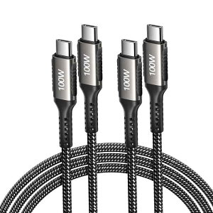 [2pbN] USB Type C[dP[u 100W/5A PD}[dΉ USBC to C iCґgP[u _ɋȂ ܂ɂ ݂ɂ, iPhone 15/16/iPad/Macbook Pro/Galaxy S24/S23